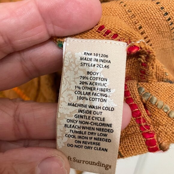 Soft‎ Surroundings Kinsale Boucle Striped Jacket Top Boho Lagenlook Womens Large - Picture 7 of 10